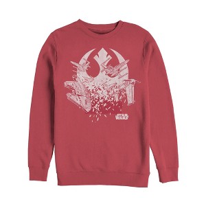 Men's Star Wars The Last Jedi Rebel Ship Splinter Sweatshirt - 1 of 3