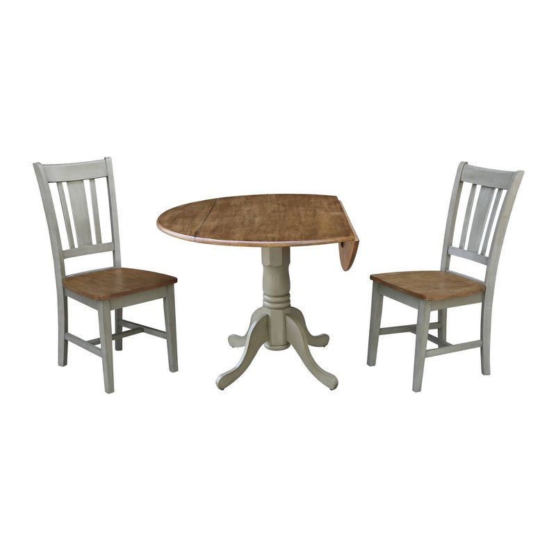42" Mase Dual Drop Leaf Table with 2 San Remo Side Chairs - International Concepts, 3 of 9