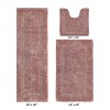 Lux Premium 100% Cotton  Ultra-Soft Tufted Solid Reversible 3 Piece Bath Rug Set, Water-Absorbent, Durable, Machine Washable Bathroom Rug - 2 of 4