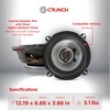 Crunch 5.25" Coaxial Car Speaker Set, Full-Range 2-Way Audio System with Soft Dome Tweeters, Bass Sound Upgrade for Vehicle Stereo, 250W Peak Power - 4 of 4
