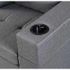 NicBex L-Shaped Convertible Sectional Sofa with Chaise and 2 Cup Holders for Living Room,Apartment,Office,Gray - 4 of 4