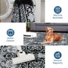 Acekool Area Rugs: Washable Non-Slip Boho Floral Carpet, Soft Low Pile Foldable Stain Resistant Rugs for Living Room, Bedroom, Home, Dining Room - 3 of 4