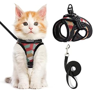 rabbitgoo Kitten Harness and Leash Set, Escape Proof Cat Walking Vest forReflective Strips, Geometric Pattern - 1 of 1
