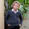 Gioberti Boy's 100% Cotton Knitted V-Neck Button Up Cardigan Sweater - 4 of 4