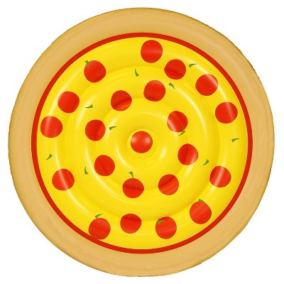 Sportsstuff Food Series 62 Inch Round Inflatable Pepperoni Pizza Swimming Pool Water Raft Floating Lounger for Pools, Lakes, and Rivers