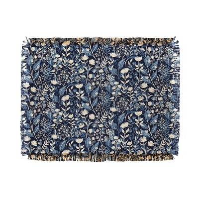 Avenie Moody Blooms Ditsy 56"x46" Woven Throw Blanket - Deny Designs
