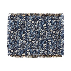 Avenie Moody Blooms Ditsy 56"x46" Woven Throw Blanket - Deny Designs - 1 of 4