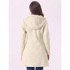 Allegra K Women's Hooded Toggle Button Long Sleeve Winter Duffle Coats - 4 of 4