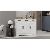 AndMakers White Wood 42.72 in. Sideboard with Shaker Style Design Doors - 4 of 4