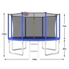 YUHAO Kids & Adults Trampoline with Basketball Hoop and Ball，Recreational Trampolines with Safety Enclosure， Outdoor Toys，12FT Blue - 2 of 4