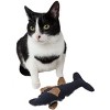 Pet Life Durable Fish Denim Plush Teaser Cat Toy, - 2 of 2