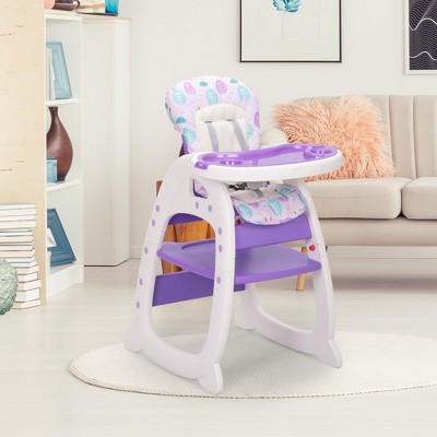 DOMETOUR Multipurpose Adjustable Highchair for Baby Toddler Dinning Table with Feeding Tray and 5-Point Safety Buckle