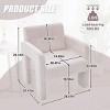 Set of 2 Accent Chair with Curved Armrests, Modern Chenille Upholstered Lounge Chair, Single Armchair for Living Room, Office-Koiai - 4 of 4