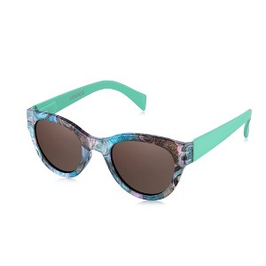 Sunglasses Womens Trendy Retro Floral Designs | Polarized Lens UV Protection | Round Cat Eye Frame | Casual & Active - 1 of 4