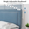 VECELO Velvet Upholstered Platform Bed Frame with Adjustable Headboard, Sturdy Wood Slats & Metal Support, No Box Spring Needed, Twin/Full/Queen Size - 4 of 4