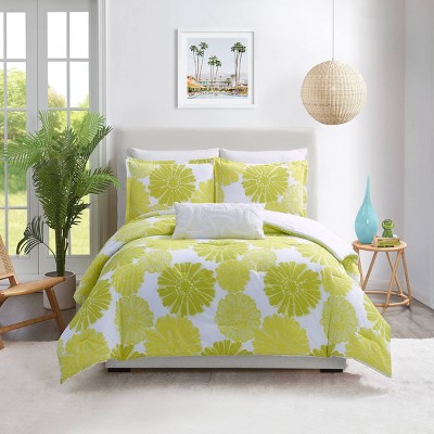 Pc Big Floral Comforter Set Yellow Trina Turk Target