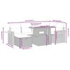 vidaXL 7 Piece Patio Sofa Set with Cushions Black and Cream Poly Rattan - Without Storage - 4 of 4