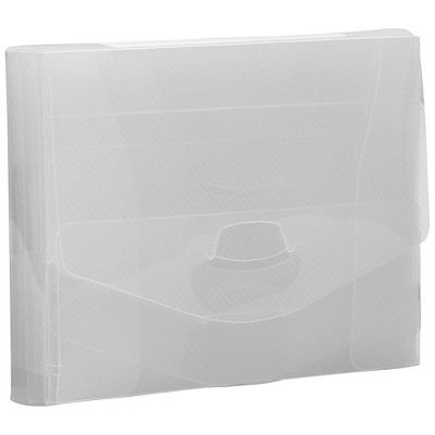 JAM Paper Plastic Photo Organizer Protector Case w/Tuck Flap Closure 4x6 Clear 3236618866
