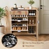 Shoe Storage Cabinet with 2 Flip Drawers & 1 Drawers, Freestanding Shoe Organizer with Metal Legs for Entryway - 4 of 4