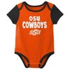 NCAA Oklahoma State Cowboys Infant Boys' 3pk Bodysuit - 4 of 4