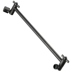 BRIGHT SHOWERS 15 Inch Solid Brass Shower Head Extension Arm, Height & Angle Adjustable - 1 of 4