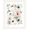 HomeRoots Peony Floral Block White Framed Print Wall Art - 4 of 4