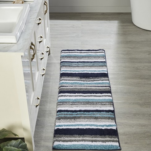 Better Trends Griffie Collection Blue and Gray Stripes Pattern 100