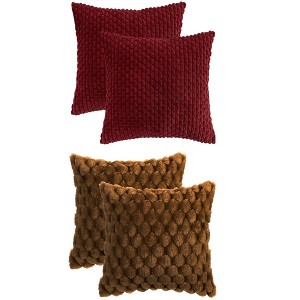 REGALWOVEN 4 Pcs Soft Cozy Throw Pillow Covers for Home Decor 16" x 16" - 1 of 4