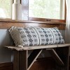 14X36 Inch Hand Woven Geo Diamond Pillow Black Cotton With Polyester Fill by Foreside Home & Garden - 2 of 4