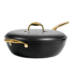 Frok 13" Frying Pan Wok Skillet Quick Heat Aluminum - Ceramic Nonstick Cookware W/ Lid - 1 of 4