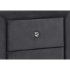Vynxaria Upholstered Nightstand - 2 Storage Drawers, Transitional Style, Versatile Bedroom/Living Room Side Table - 2 of 4