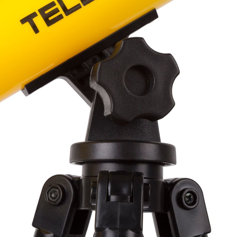 Toy Time Kids' 40mm 30x Beginner Telescope With Adjustable Tripod - Yellow and Silver, 3 of 7