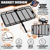 Mockins XL Hitch Mount Cargo Carrier Basket 60x24x6", 25 Cu. Bag, 500 Pound Capacity | Black - 3 of 4