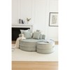 NicBex Oversized Round Chenille Single Sofa with Ottoman & Pillows, Comfortable Sleeper Chair for Living Room, Bedroom & Guest Room - 4 of 4