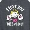 Women's - Peanuts - I Love You This Much Graphic Racerback Tank - 2 of 4