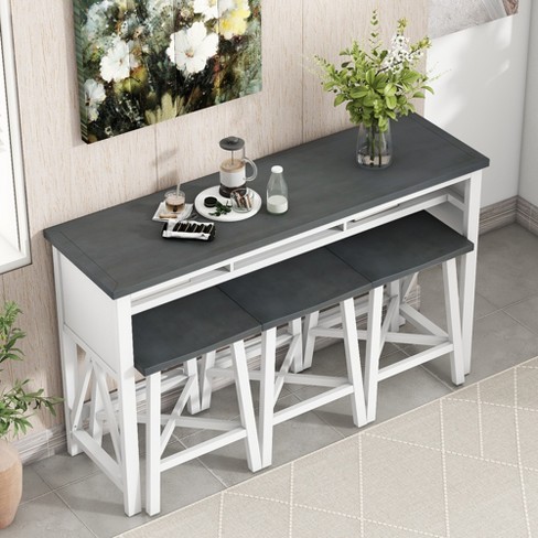 Console table discount with 4 stools