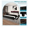 King Size Upholstered Bed Frame Velvet Platform With 4 Storage Drawers and LED Lights and Charging StationFor Bedroom Modern Design - 4 of 4