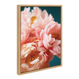 Kate & Laurel All Things Decor 18"x24" Sylvie Margot Wall Art by Alicia Bock Natural: Contemporary Canvas, Framed Botanical Print - 1 of 4