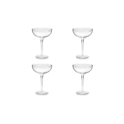 9oz 4pk Glass Farm To Table Champagne Glasses - Rosanna