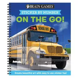 Brain Games - Sticker by Number: On the Go (Easy - Square Stickers) - by  Publications International Ltd & New Seasons & Brain Games (Spiral Bound)