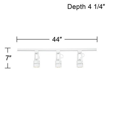 Layna White Metal 3-Head LED Track Light Fixture