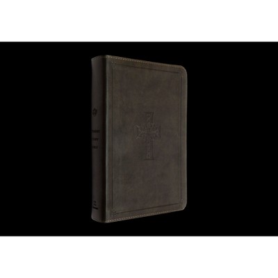 ESV Student Study Bible (Trutone, Olive, Celtic Cross Design) - (Leather Bound)