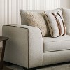 HOMES: Inside + Out Biship 119" L Shaped Sectional Boucle with Reversible Pillows Light Beige/Brown - image 3 of 3