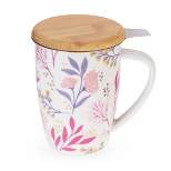 Bailey™ Botanical Bliss 12 oz Ceramic Tea Mug & Infuser by Pinky Up, Multicolor