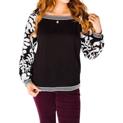 Women's Embroidered Sleeve Blouse - Layerz Clothing