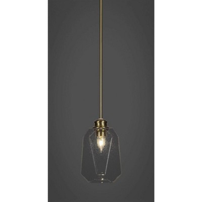 Toltec Lighting Rocklin 1 - Light Pendant In New Aged Brass With 6.25 ...