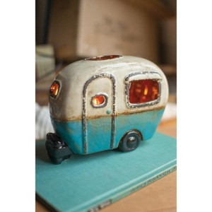 Ceramic Camper Table Lamp – 5.5" Tall – Whimsical Retro Lighting by Kalalou - 1 of 3