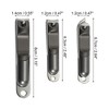 Unique Bargains Nail Clippers for Nail Care Portable Stainless Steel Zinc  Alloy Titanium Tone Silver Tone 3 Pcs