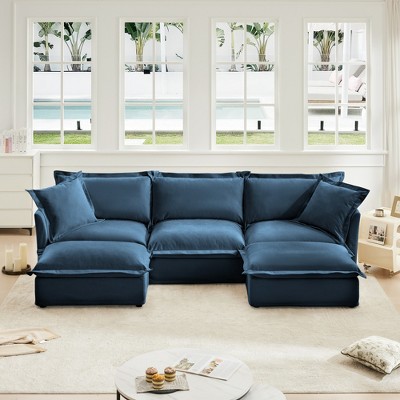 NicBex Couches for Living Room Single Deep Seat Sofa Couch Fabric Slip-covered Armchair with 1 Big Back Cushion and 2 Big Toss Pillows