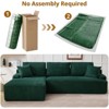 106" Modular Sectional Sofa, L-Shaped Boneless Cloud Couch with Deep Seat, Comfy Corduroy Upholstered Sleeper Sofa, Memory Foam, Left/Right-Facing - 4 of 4
